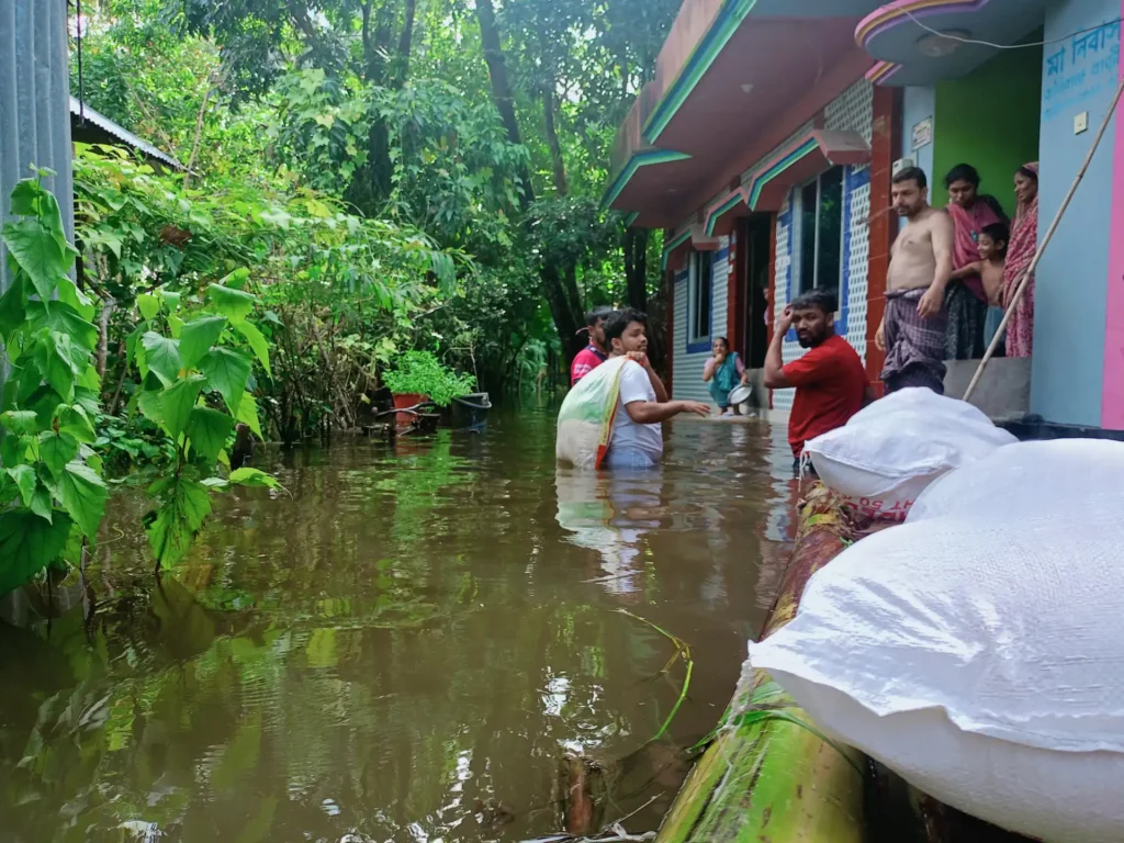 Relief and health outreach in a disaster-affected community